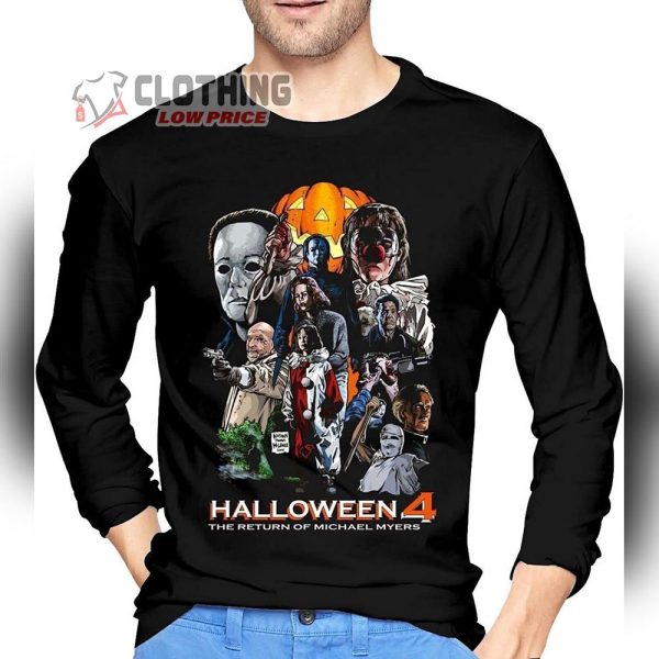 Michael Myers Long Sleeve T-Shirt Halloween 4 The Return Of Michael Myers T-Shirt New