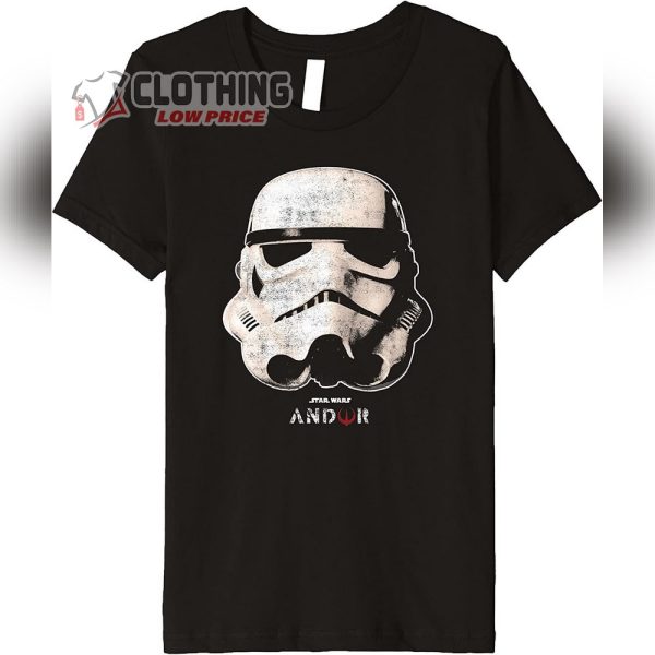 Star Wars Plus Andor Shirt Stormtrooper Big Helmet Black And White T Shirt