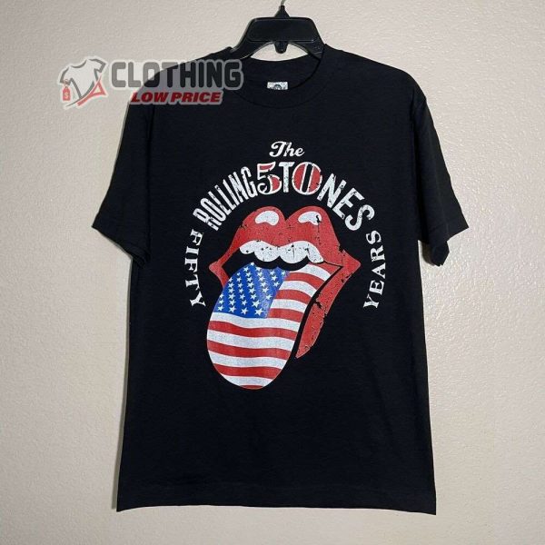 The Rolling Stones 50 Years Tour 2022 Merch, The Rolling Stones Miss You Tongue Lips Concert T-Shirt