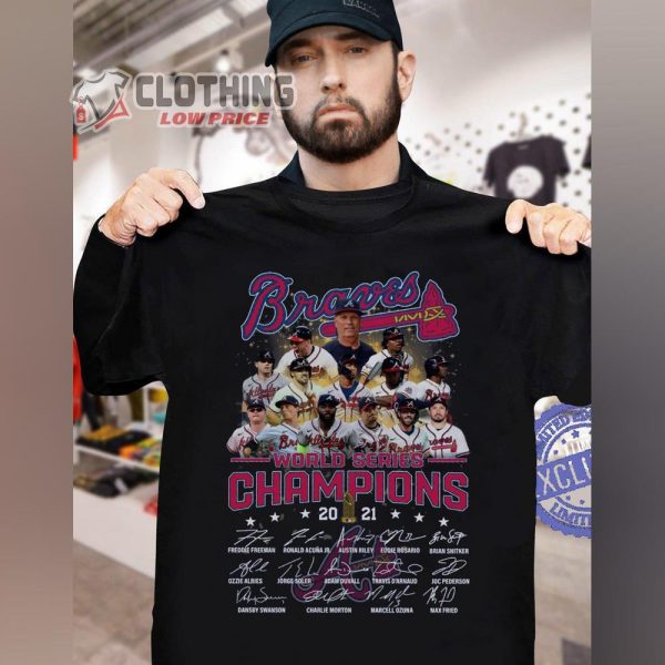 Atlanta Braves World Series Champions 2021 Signatures Shirt, Phillies Braves Game Today T-Shirt