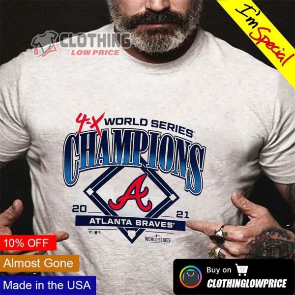 Braves Win NLDS Game 2 2022 Shirt, 4-Time World Series Champions Atlanta Braves T-Shirt, Hoodie