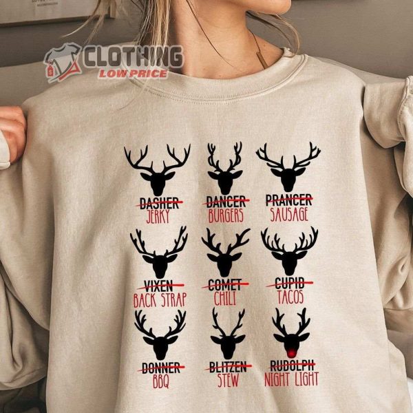 Christmas Reindeer Merch, Reindeer Varieities 2022 Merry Christmas T-Shirt