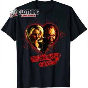 Chucky Shirt Chucky And Tiffany Relationship Goals Halloween T-Shirt