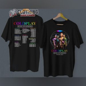 Coldplay Music Of The Spheres Merch, Coldplay World Tour 2022 T-Shirt, Coldplay T-Shirt