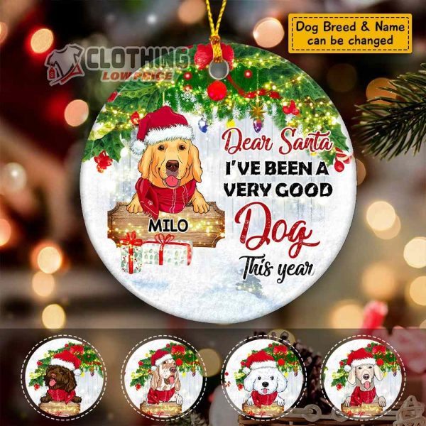 Custom I Have Been A Very Good Dog This Year Personalized Circle Ornament