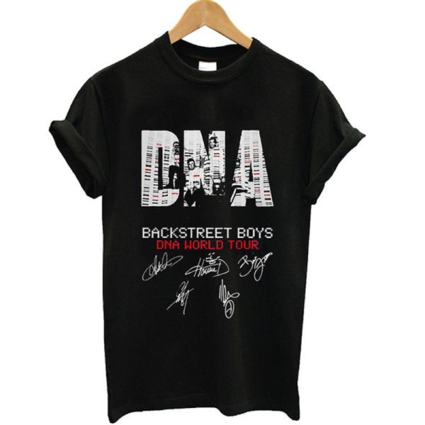 DNA World Tour Backstreet Boys unisex T-Shirt, Long Sleever shirt, Backstreet Boys with Signatures merch