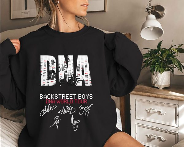 DNA World Tour Backstreet Boys unisex T-Shirt, Long Sleever shirt, Backstreet Boys with Signatures merch