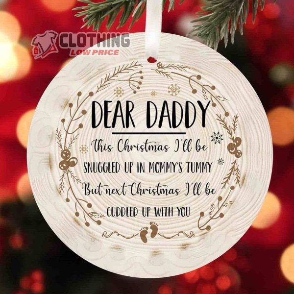 Daddy To Be Christmas Ornament, Christmas Ornament, Daddy Christmas Ornament