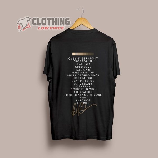 Drake Rapper Merch, Drake Rapper Songs Shirt, Drake Rapper Setlist Tour T-Shirt