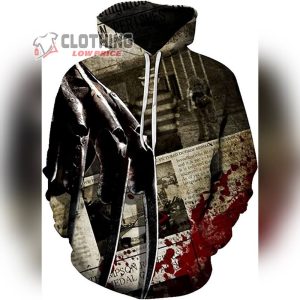 Freddy Krueger Hoodies Horror Movie Halloween Sweatshirt 9 Pullover Jacket Halloween 3D Printing New
