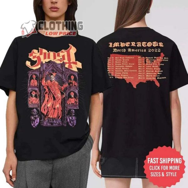 Ghost North American Tour 2022 Shirt Ghost Band Sodo Terzo Shirt