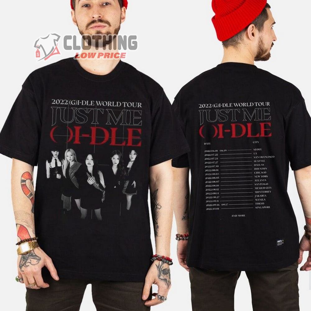 Gidle Just Me World Tour 2022 Merch, (G)-Idle Concert Albums Songs T-Shirt