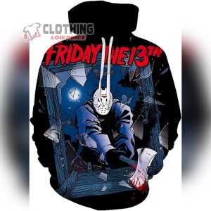 Jason Voorhees Hoodies Halloween Mask Sweatshirt 3 Pullover Jacket Halloween 3D Printing New