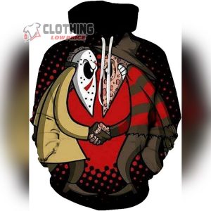 Jason Voorhees and Freddy Krueger Hoodies Halloween Mask Sweatshirt Pullover Jacket Halloween 3D Printing New