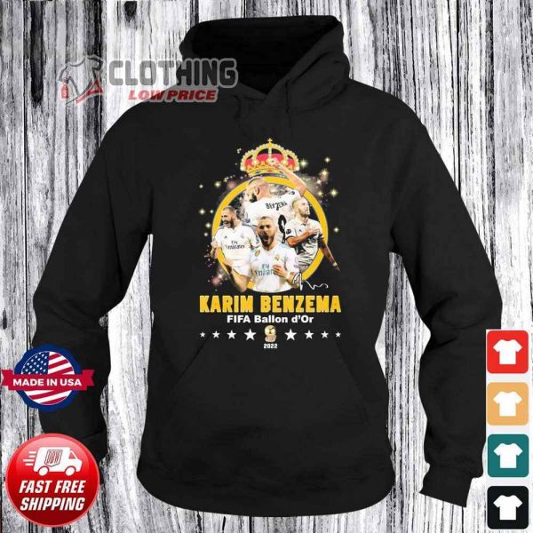 Karim Benzema FIFA Ballon d’Or 2022 Signatures Shirt, Heure Ballon D Or 2022 Chaine Sweatshirt