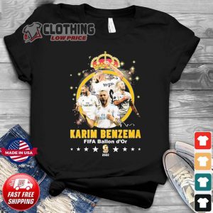 Karim Benzema FIFA Ballon dOr 2022 Signatures Shirt Heure Ballon D Or 2022 Chaine Sweatshirt 3