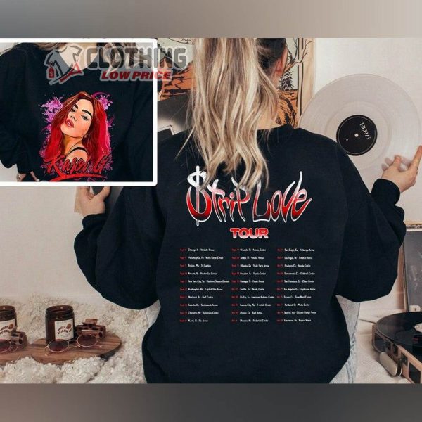 Karol G Strip Love Tour 2022 Setlist Merch, Karol G Gatubela Pelo Rojo Shirt