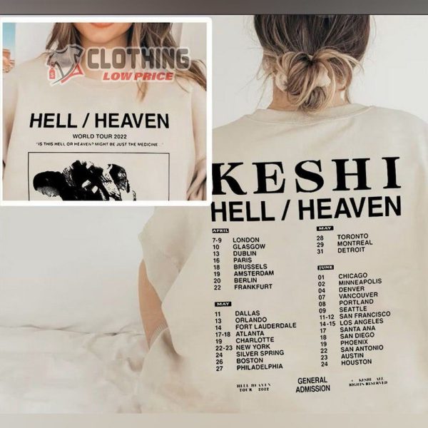 Keshi Hell Heaven World Tour 2022 Shirt, Its You Keshi 88 Rising Album Songs Shirt