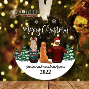 Merry Christmas Ornament Customized Couple And Dogs Ornaments Family And Pet Christmas Ornament