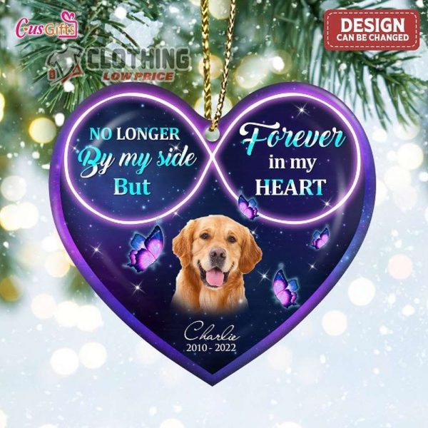 Personalized Memorial Dog Loss Photo Heart Acrylic Ornament