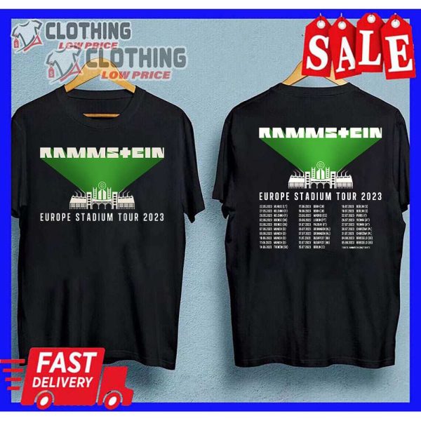 Rammstein Europe Tour 2023 Setlist Dates Merch, Rammstein Concert Tour T-Shirt