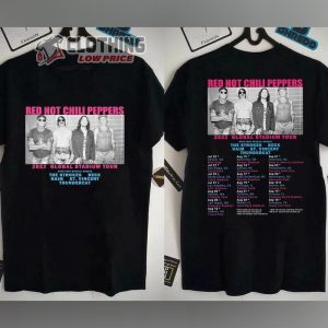 Red Hot Chili Peppers Acl Setlist Merch, Red Hot Chili Peppers With Post Malone Tour 2023 Australia T-Shirt
