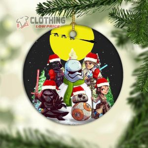 Star War Chritmas 2022 Darth Vader Snowman Wear Santa’s Hat Ornaments