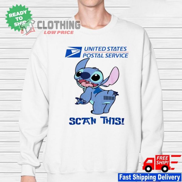 Stitch USPS Costume Scan This Shirt, Stitch Costume United States Postal Service T-Shirt