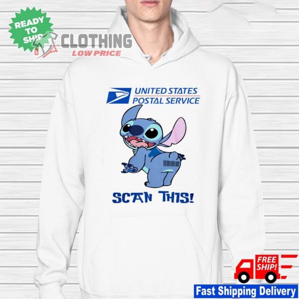 Stitch USPS Costume Scan This Shirt, Stitch Costume United States Postal Service T-Shirt