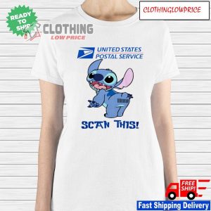 Stitch USPS Costume Scan This Shirt Stitch Costume United States Postal Service T Shirt 3