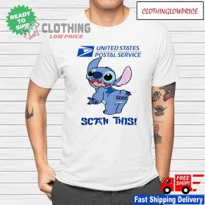 Stitch USPS Costume Scan This Shirt Stitch Costume United States Postal Service T Shirt 4