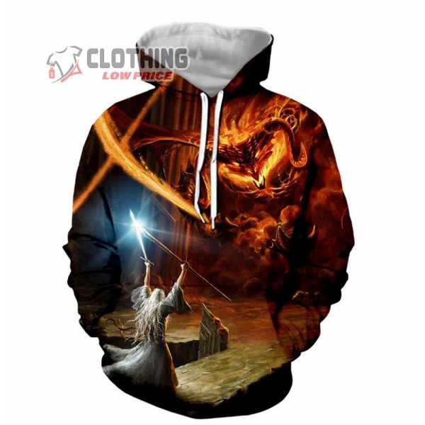 The Lord Of The Rings Gandalf Vs The Balrog Hoodie, Gandalf Merch