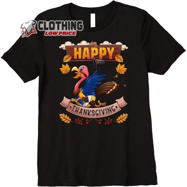 Turkey Thanksgiving Merch Happy Thanksgiving Volleyball Ball Autumn Fall T-Shirt