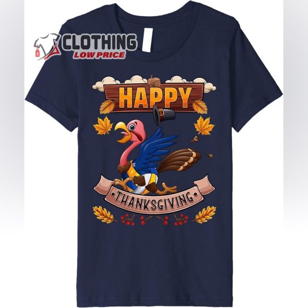 Turkey Thanksgiving Merch Happy Thanksgiving Volleyball Ball Autumn Fall T-Shirt