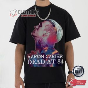 Aaron Carter Dead At 34 Merch RIP Aaron Carter Merch Rest In Peace Aaron Carter 1987-2022 T-Shirt
