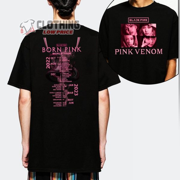 Black Pink Pink Venom Merch Born Pink Setlist Born Pink World Tour 2022-2023 T-Shirt