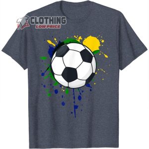 Brazil Soccer Ball Flag Fifa World Cup Qatar 2022 T Shirt Brazil Soccer World Cup Schedule Merch1