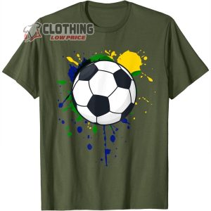 Brazil Soccer Ball Flag Fifa World Cup Qatar 2022 T Shirt Brazil Soccer World Cup Schedule Merch2