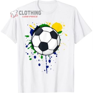Brazil Soccer Ball Flag Fifa World Cup Qatar 2022 T Shirt Brazil Soccer World Cup Schedule Merch3
