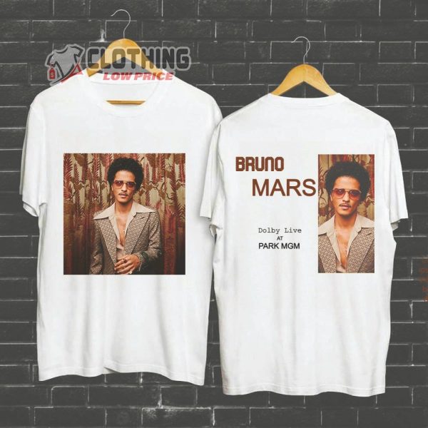 Bruno Mars Tour 2023 Dolby Live Merch Bruno Mars World Tour 2023 T-Shirt Bruno Mars Tour 2023 UK T-Shirt