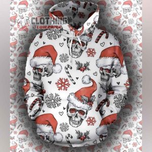 Christmas Skull Merch Funny Christmas Shirt Nightmare Before Christmas All Over Print Hoodie