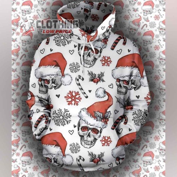 Christmas Skull Merch Funny Christmas Shirt Nightmare Before Christmas All Over Print Hoodie