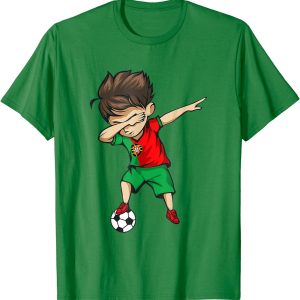 Dabbing Soccer Boy Portugal Football Team Merch, Portuguese Fifa World Cup 2022 Shirt, Laeeb Mascota Qatar 2022 T-Shirt