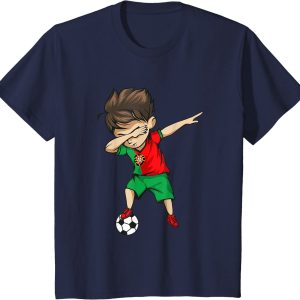 Dabbing Soccer Boy Portugal Football Team Merch Portuguese Fifa World Cup 2022 Shirt Laeeb Mascota Qatar 2022 T Shirt4