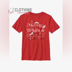 Disney Cinderella Castle Merry Bright & Beautiful Merch Merry And Bright Christmas 2022 T-Shirt