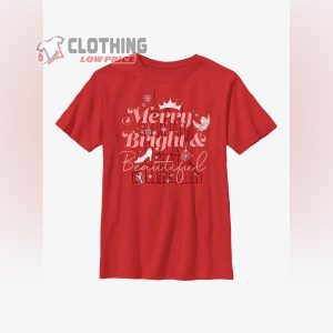 Disney Cinderella Castle Merry Bright Beautiful Merch Merry And Bright Christmas 2022 T Shirt