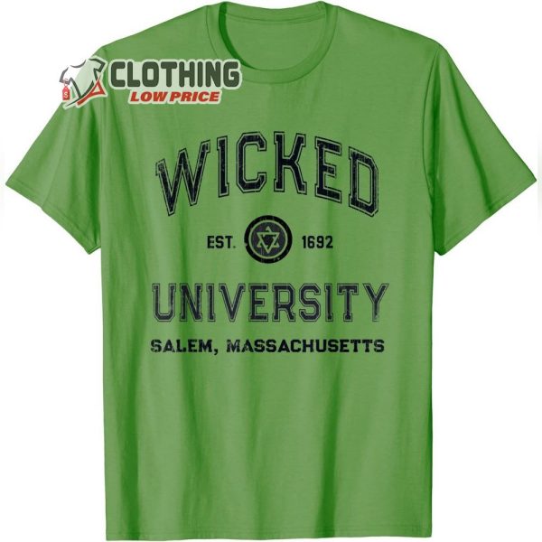 Funny Evil WICKED UNIVERSITY Salem Massachusetts Witches T Shirt Wicked Touring Show 2023 Merch
