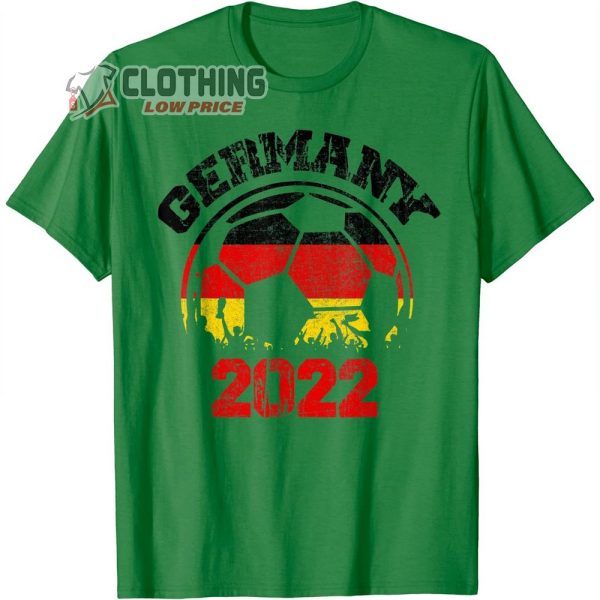 Germany Soccer World Cup 2022 Ball Flag Team Jersey Shirt, German World Cup 2022 Squad Costume T-Shirt