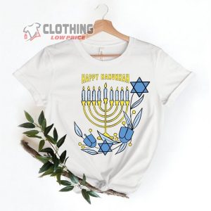 Happy Hanukah Symbols Shirt Jewish Hanukkah Menorah Sweater Jewish Candles Hanukkah Gifts Festival Ligh3