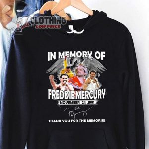 In Memory Of November 24 1991 Freddie Mercury Merch Thank You For The Memories Freddie Mercury T-Shirt